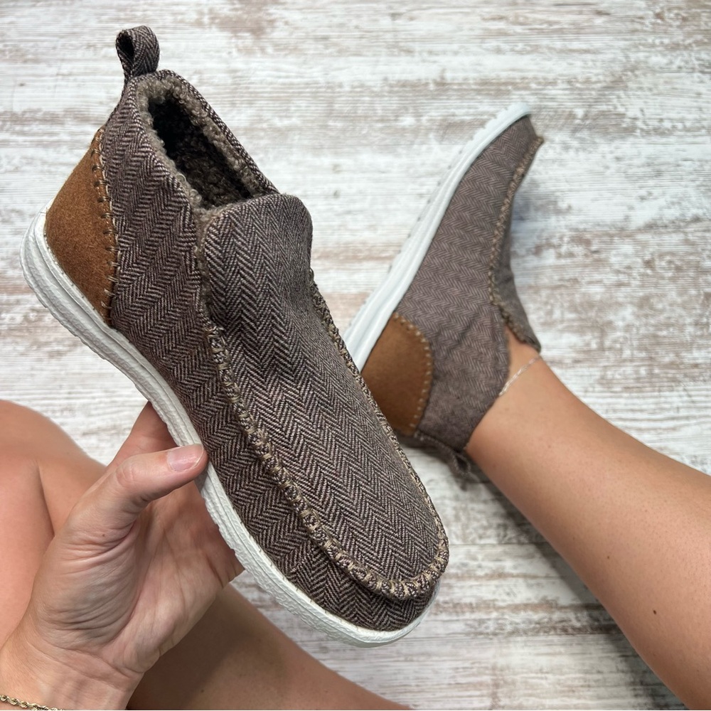 Gypsy Jazz Brown and Tan Ankle Booties